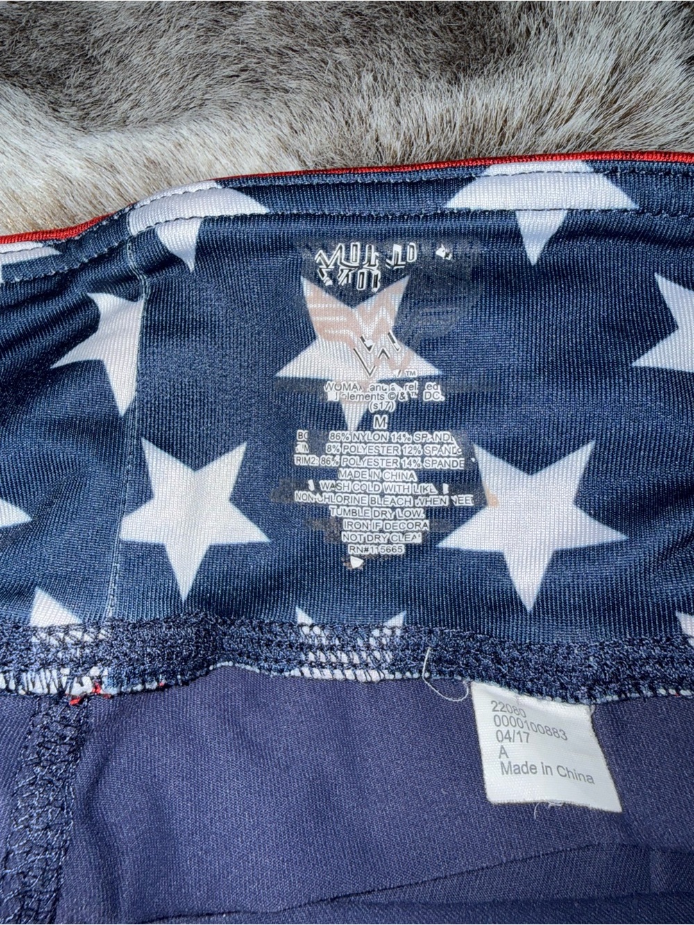 Xhilaration Navy & Red Wonder Woman Kids' Athletic Leggings - Picture 2 of 2